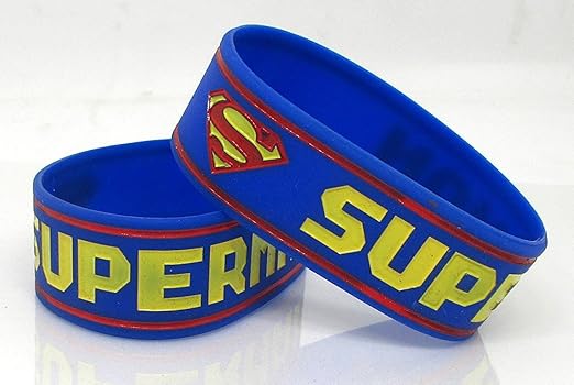Motoway Pack of 2 Super Man Blue Wrist Band for Honda CB Unicorn 150