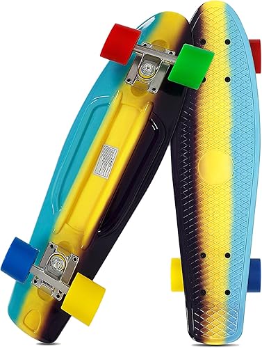 Monopatín de 22.0 x 6.0in, con luces LED, para niños y niñas