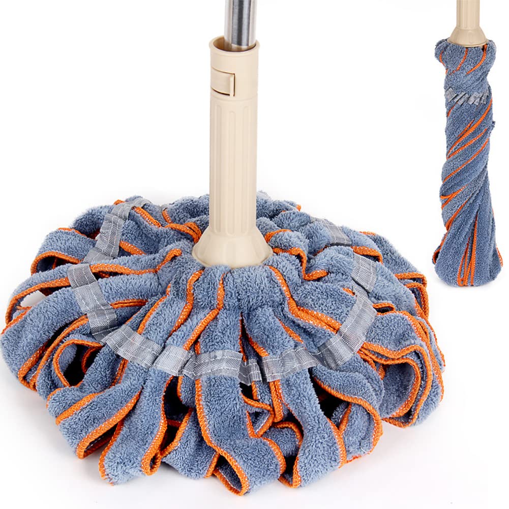 Floor Mop Microfibre Mop,Kitchen Flat Mop for Laminate Hardwood Ceramic Tile Wooden Floor Cleaning,Dry Wet Mop Dust Mop with Reusable Microfiber Pad
