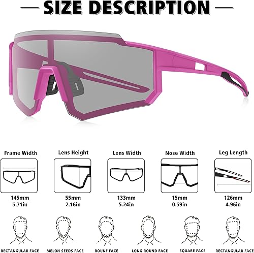 Miniatura 331 de STORYCOAST Lentes de sol deportivos polarizados para hombres y mujeres, para conducir, pesca, ciclismo, bicicleta de montaña, protección UV400