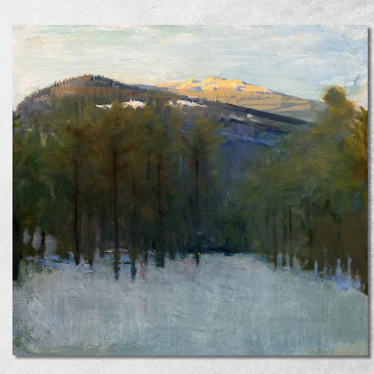 Tableau Fine Art Monte Monadnock Thayer encadré et assemblé à la main