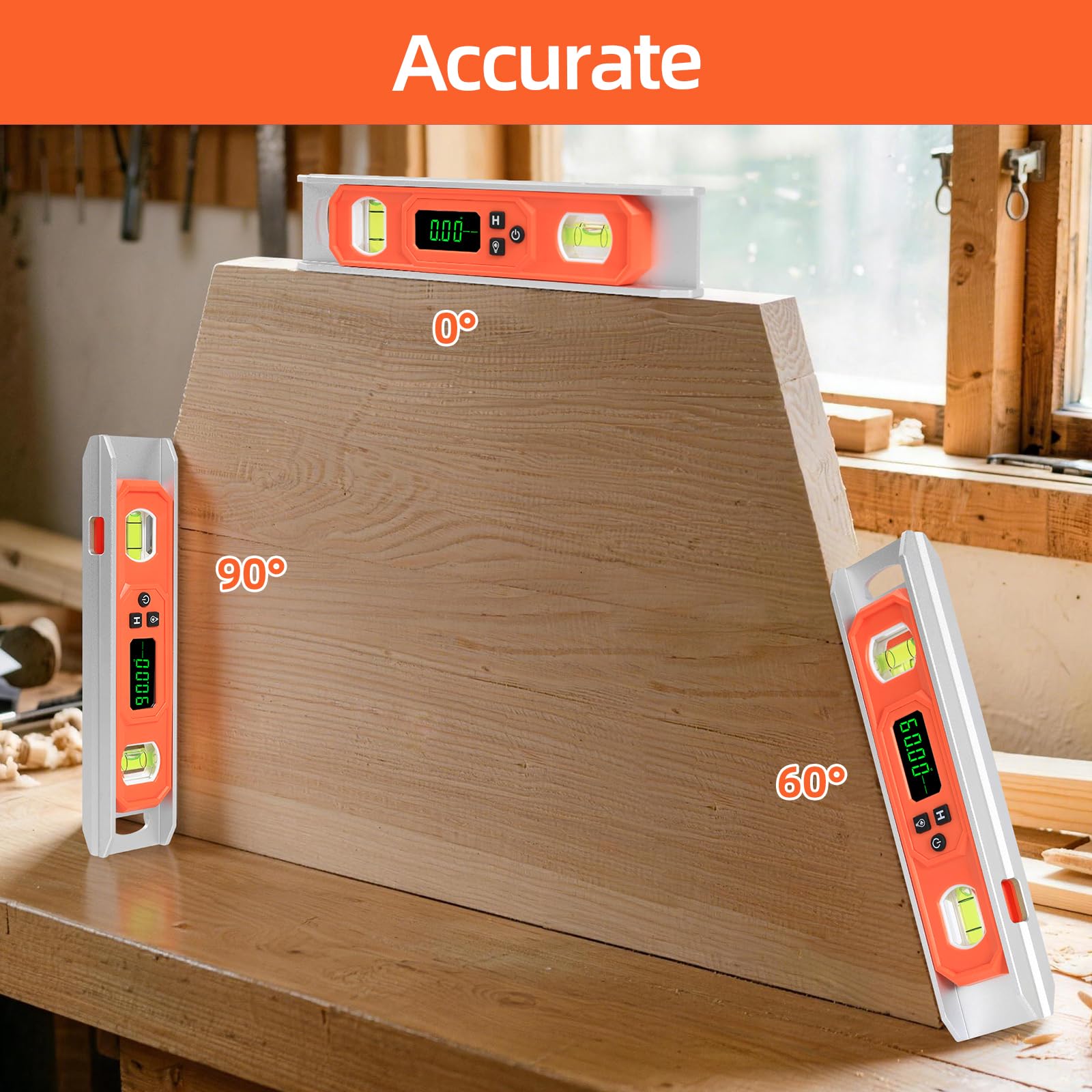 RONGPRO 9" Digital Level - Angle Finder with LCD & Magnet -6 RONGPRO 9" Digital Level - Angle Finder with LCD & Magnet -6