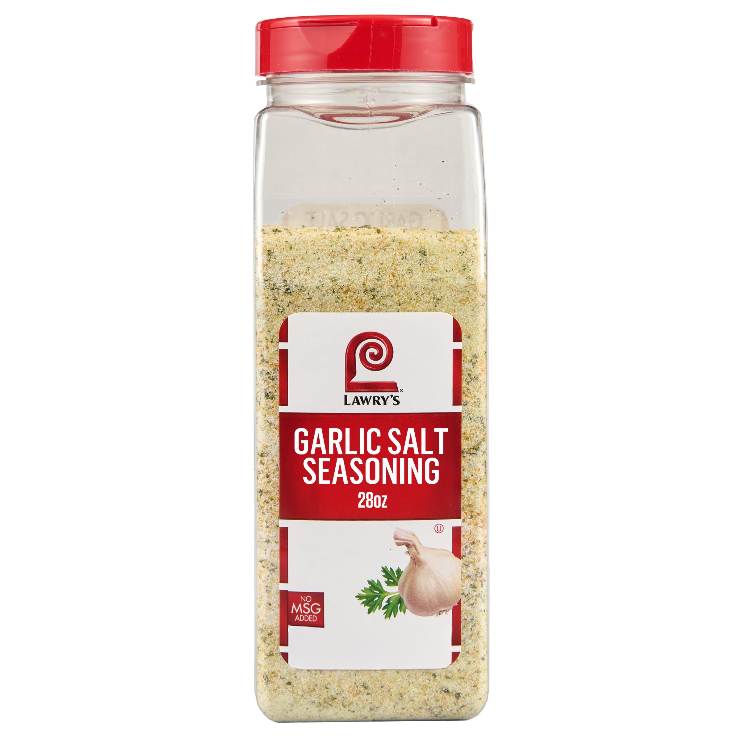 Coarse Grind Garlic Salt with Parsley, 28 oz - One 28 Ounce Container of Garlic Salt and Parsley Seasoning for Beef, Poultry, Stir-Fry and Pasta