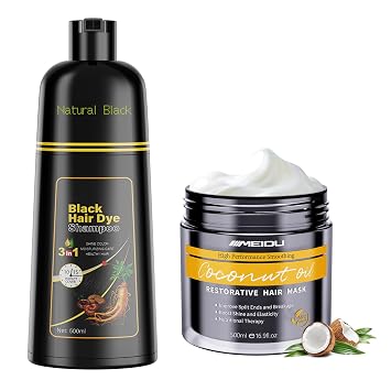 YOURTONE Black Hair Dye Shampoo & Hair Mask