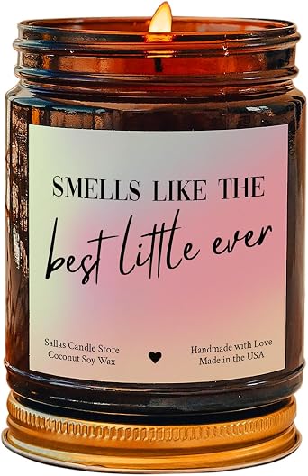 Sallas Big Little Reveal Gift, Sorority Big Little Basket Gift, Big Little Reveal Candle, Sorority Big Sister Gift Candle, Big Little Basket Stuffer, 4oz & 9oz, Sallas-QD1BFJTZ71OJH8U