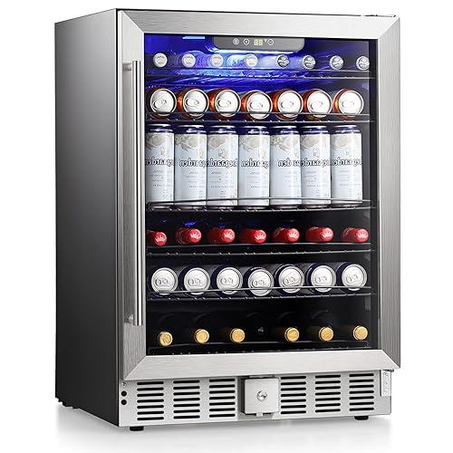 COWSAR Refrigerador de vino de 24 pulgadas refrigerador de vino independiente o integrado refrigerador de vino de 51 pies cúbicos refrigerador de