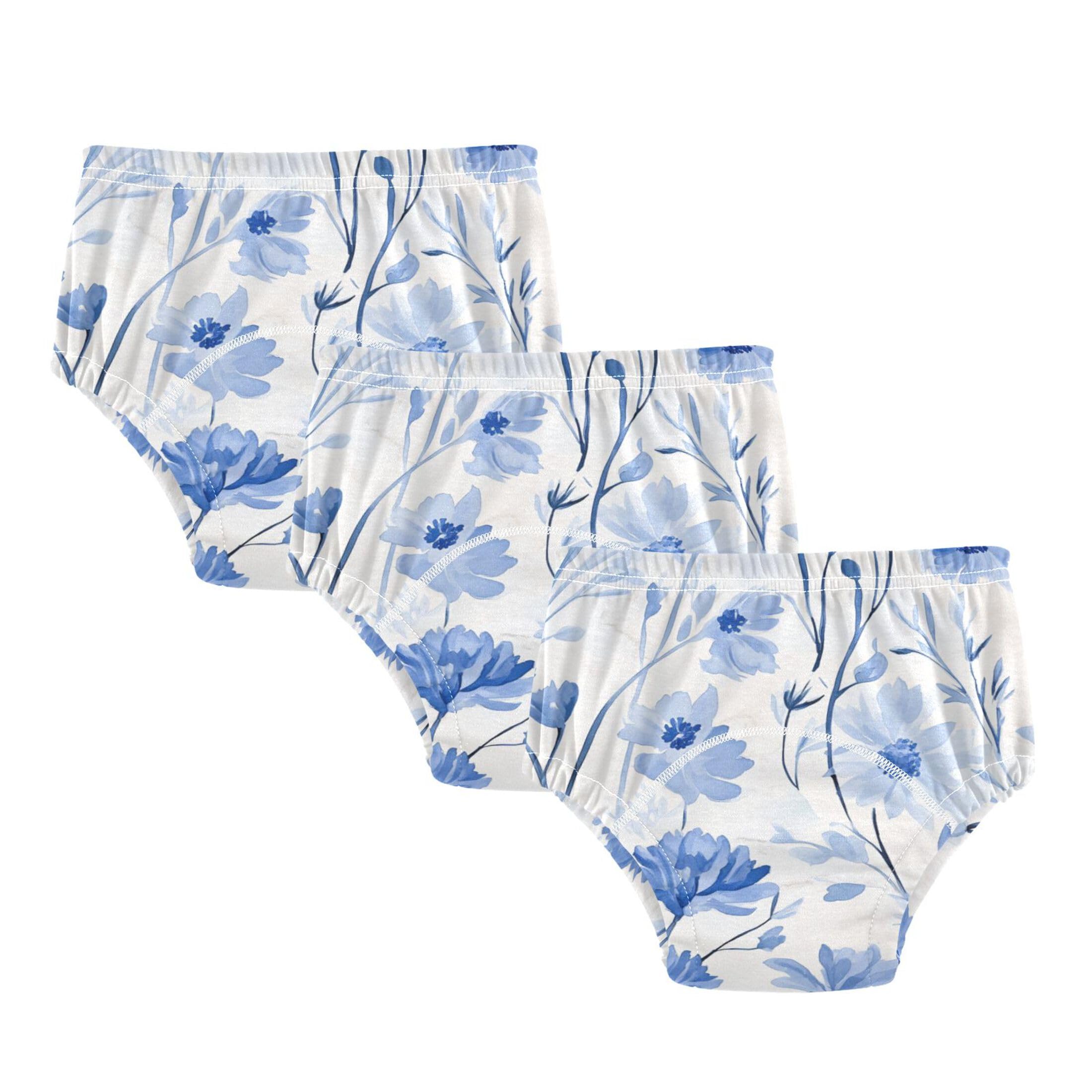Baby Infant 3 Packs Sleep Training Pants Leakproof Nighttime Training Underwear for Boys Girls Beauty Floral