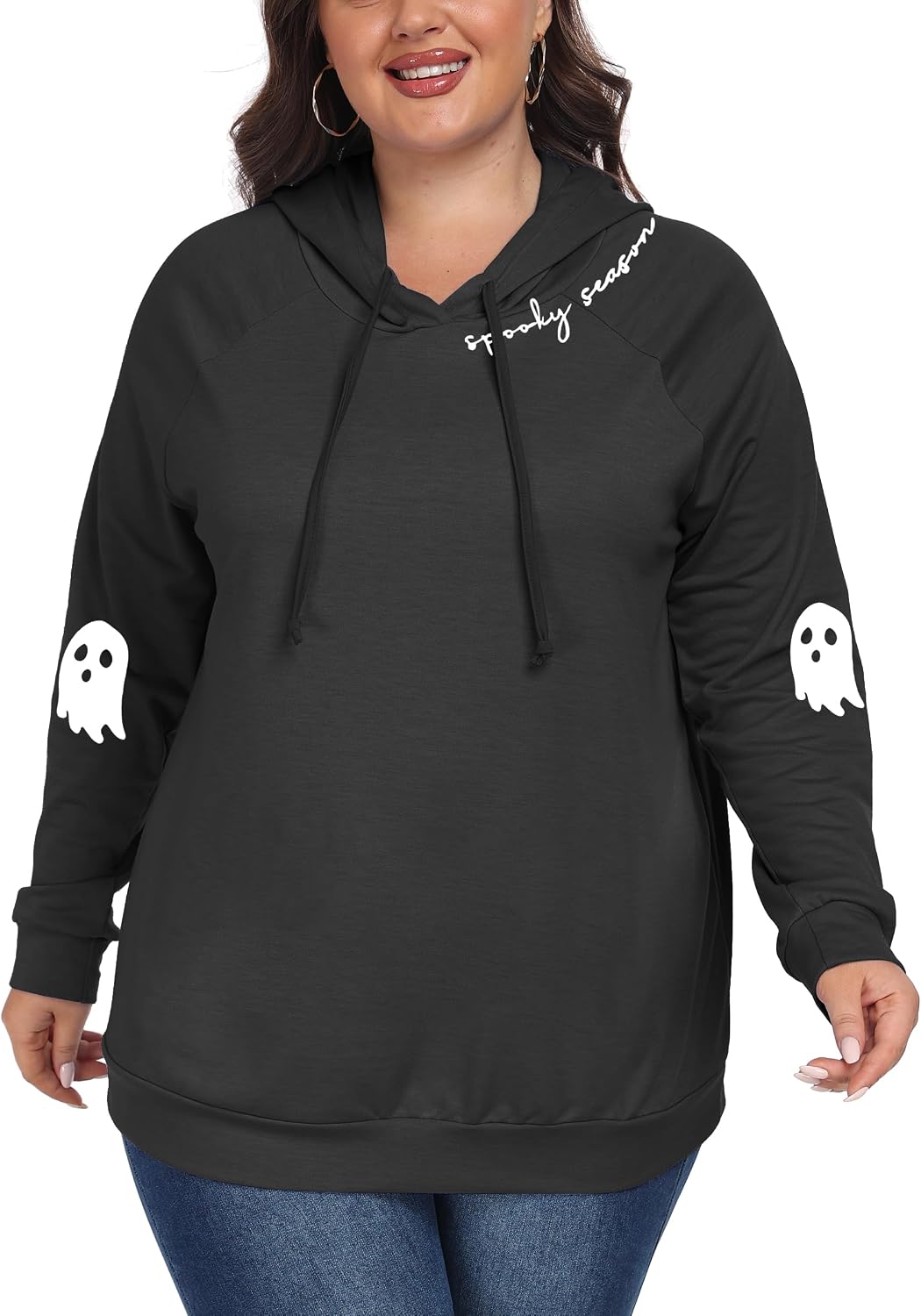 ForHailey Plus Size Hoodies for Women Long Sleeve Pullover Shirts Drawstring Tops XL-5XL
