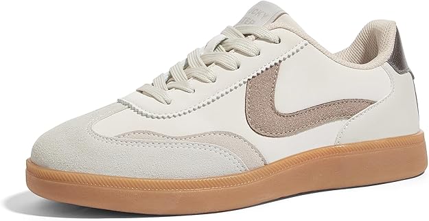 LUCKY STEP Women's Retro Fashion Sneakers Classic Casual Walking Shoes Non Slip Comfort Skate Shoes product photo