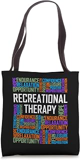 Recreational Therapy Words Gift Therapist RT Month Gifts Tote Bag