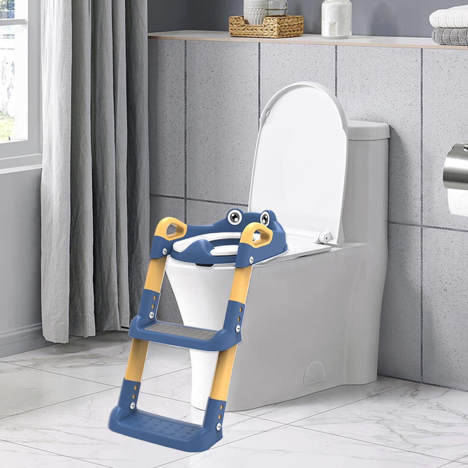 Asiento Entrenamiento Plegable Baño Niños Escalera Taburete Ajustable Con