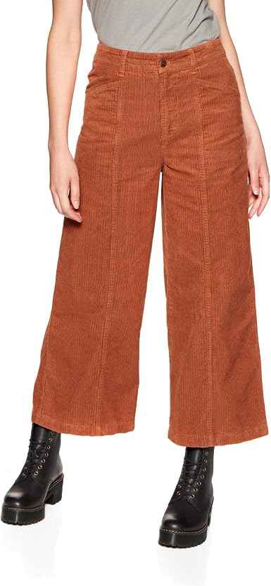 Pantalones de pernera ancha de pana marrón - OUTFITBOOK