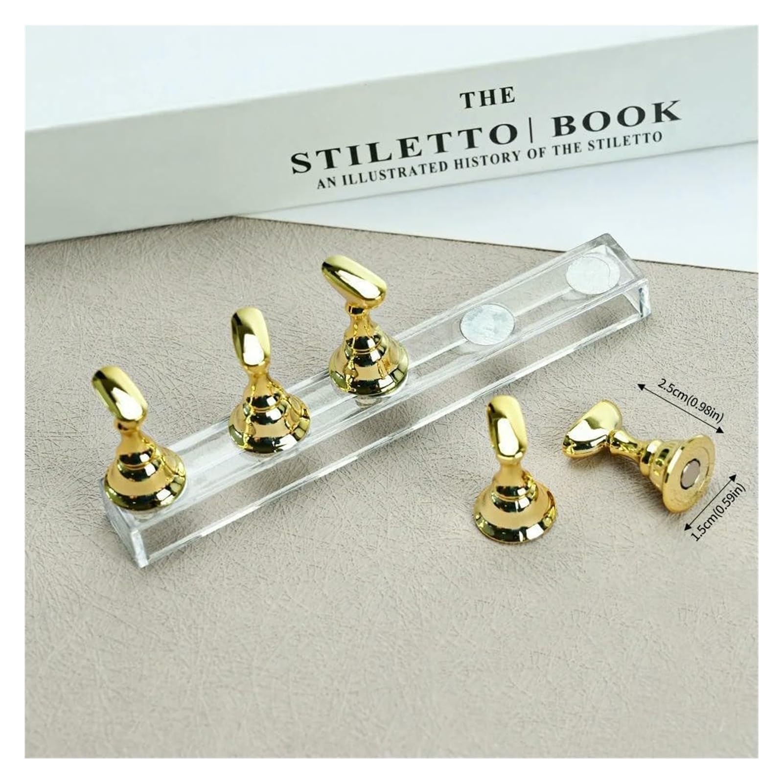 NDLHXKFRP Acrylic Nail Stand Display, Nail Art Practice Display Stand Holder For Gel Polish(Td007-02)