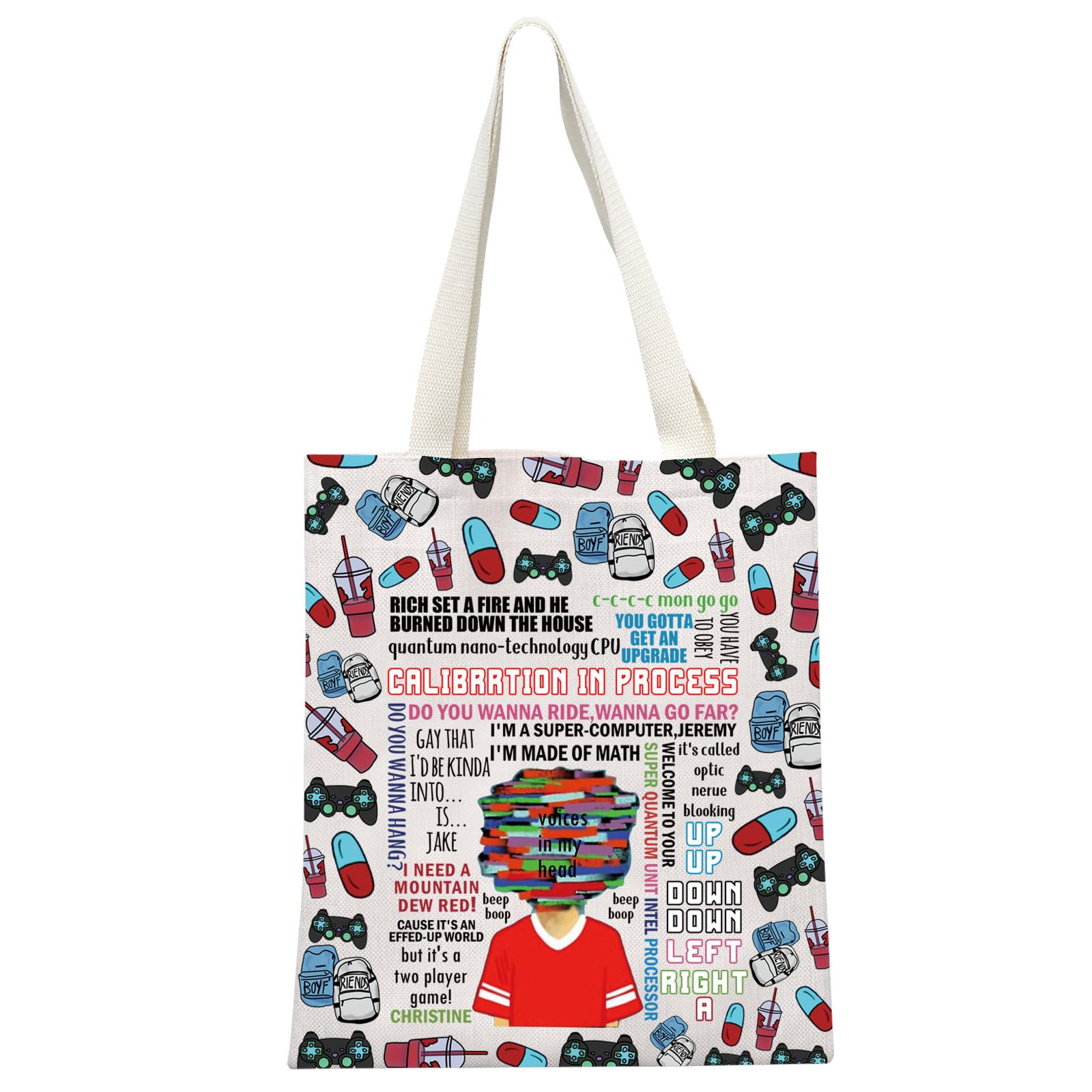 MEIKIUP Musical Inspired Gift Be More Chill Tote Bag Musical Themed Fans Hand Bag Musical Lover Gift