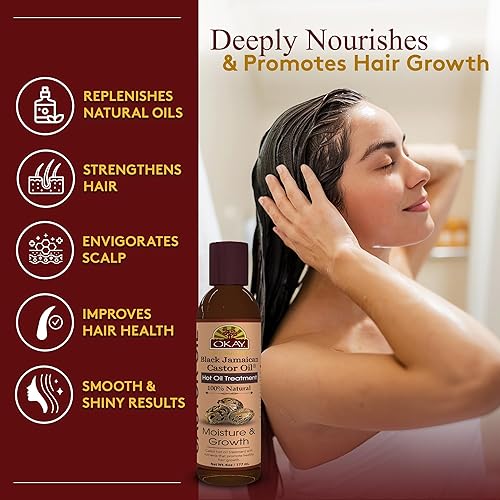 Miniatura 9 de OKAY  Tratamiento de aceite caliente de coco  Para todo tipo de cabello y texturas  Profundamente penetrante  100% natural  Libre de parabenos,