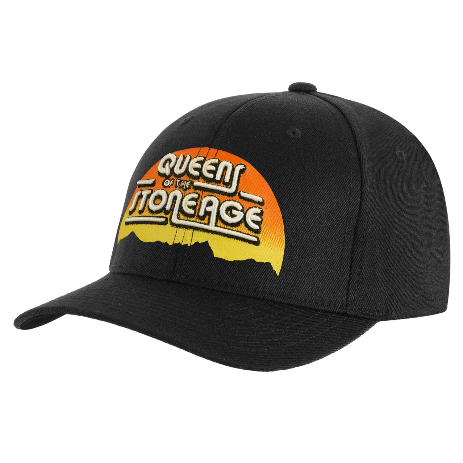 Queens of the Stone Age Men's Sunrise Logo Baseball Cap Adjustable Black