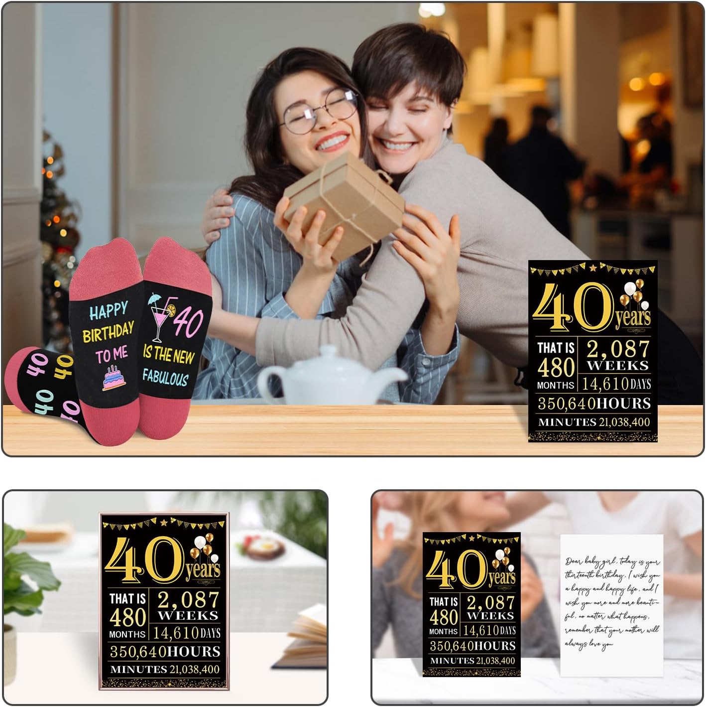 Birthday Gifts for Woman with Womens Novelty Socks for 30th/40th/50th/60th/70th/80th Birthday Women - Image 2