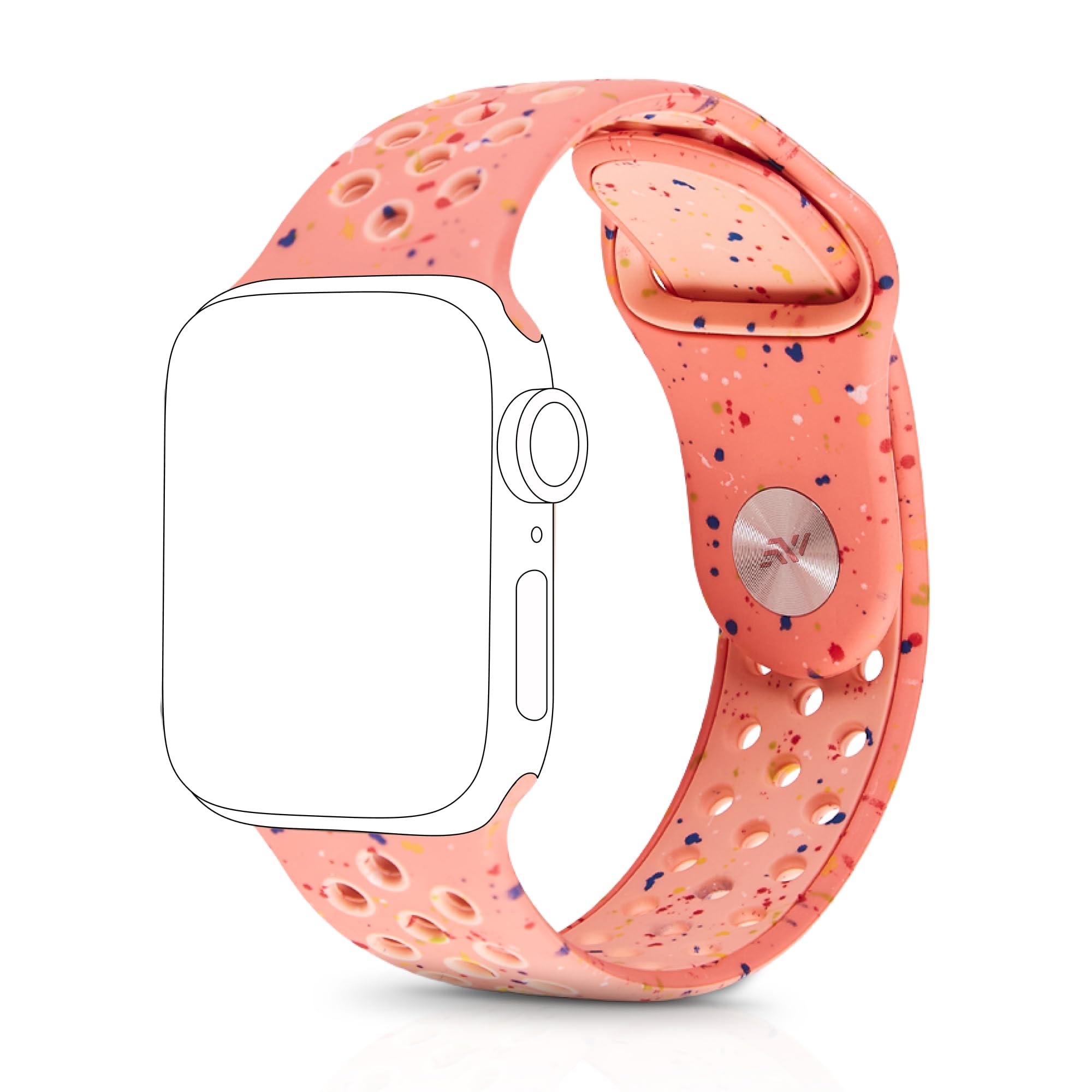 Necesories® Sport Silicone Strap Compatible with Apple Watch Bands [42,44,45,46,49] MM Unisex Compatible With Iwatch series 1-10, SE1 & 2,Ultra 1 & 2 Excludes watch (Magic Amber) (B0D1VSVQCG) Amazon Price History, Amazon Price Tracker