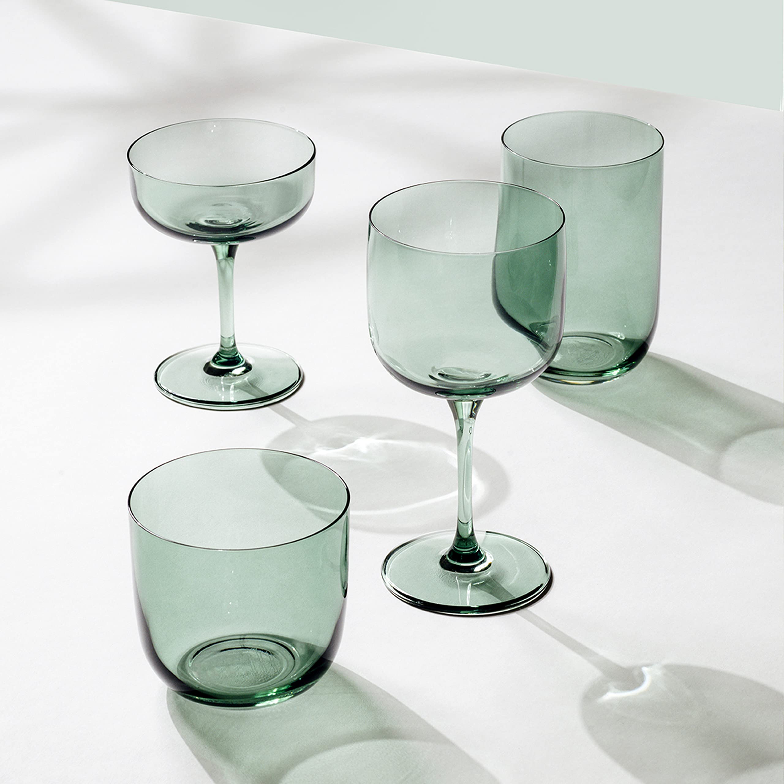 like. by Villeroy & Boch - Like Sage Champagne Coupe/Dessert Bowl Set 2 pces, Coloured Glass Green, Capacity 100 ml - Image 4