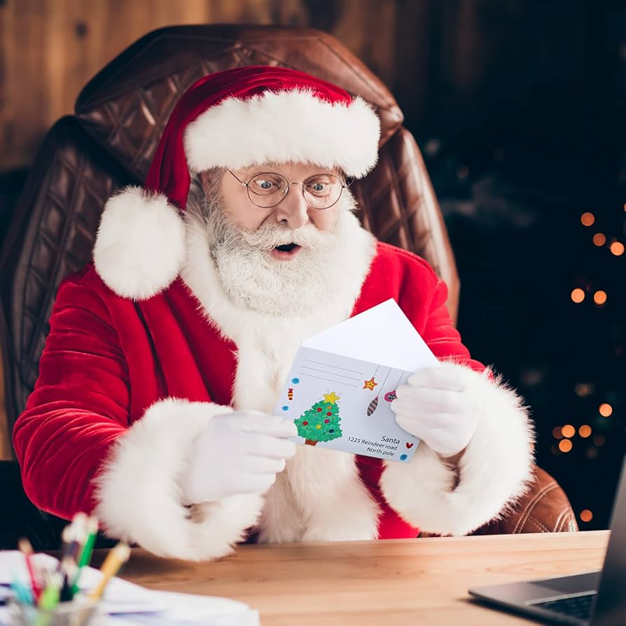 Amazon.com: 24 Sets Color Your Own Letter to Santa DIY