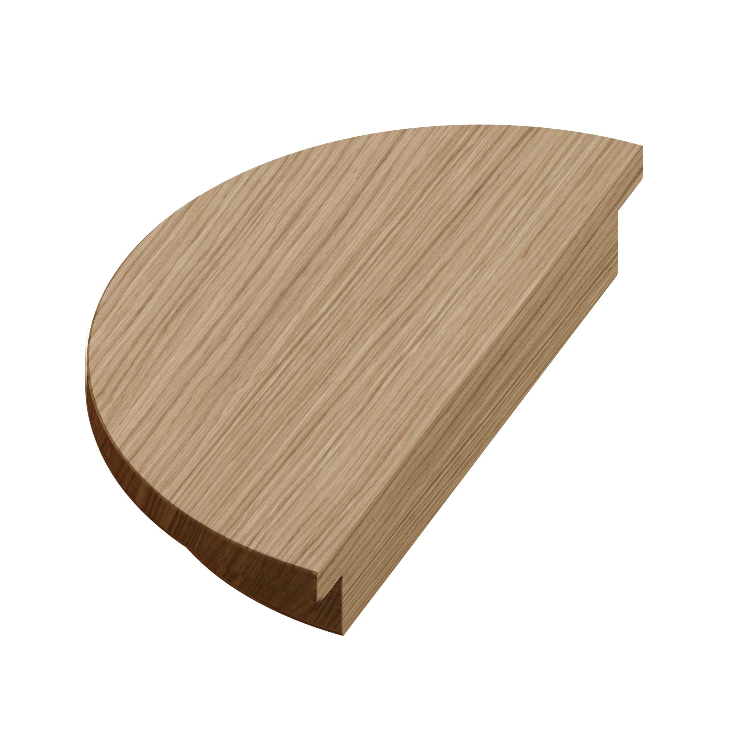 Sossai tiradores de madera de roble | GAH02 | distancia entre agujeros 70mm, diámetro 130mm, 10 piezas