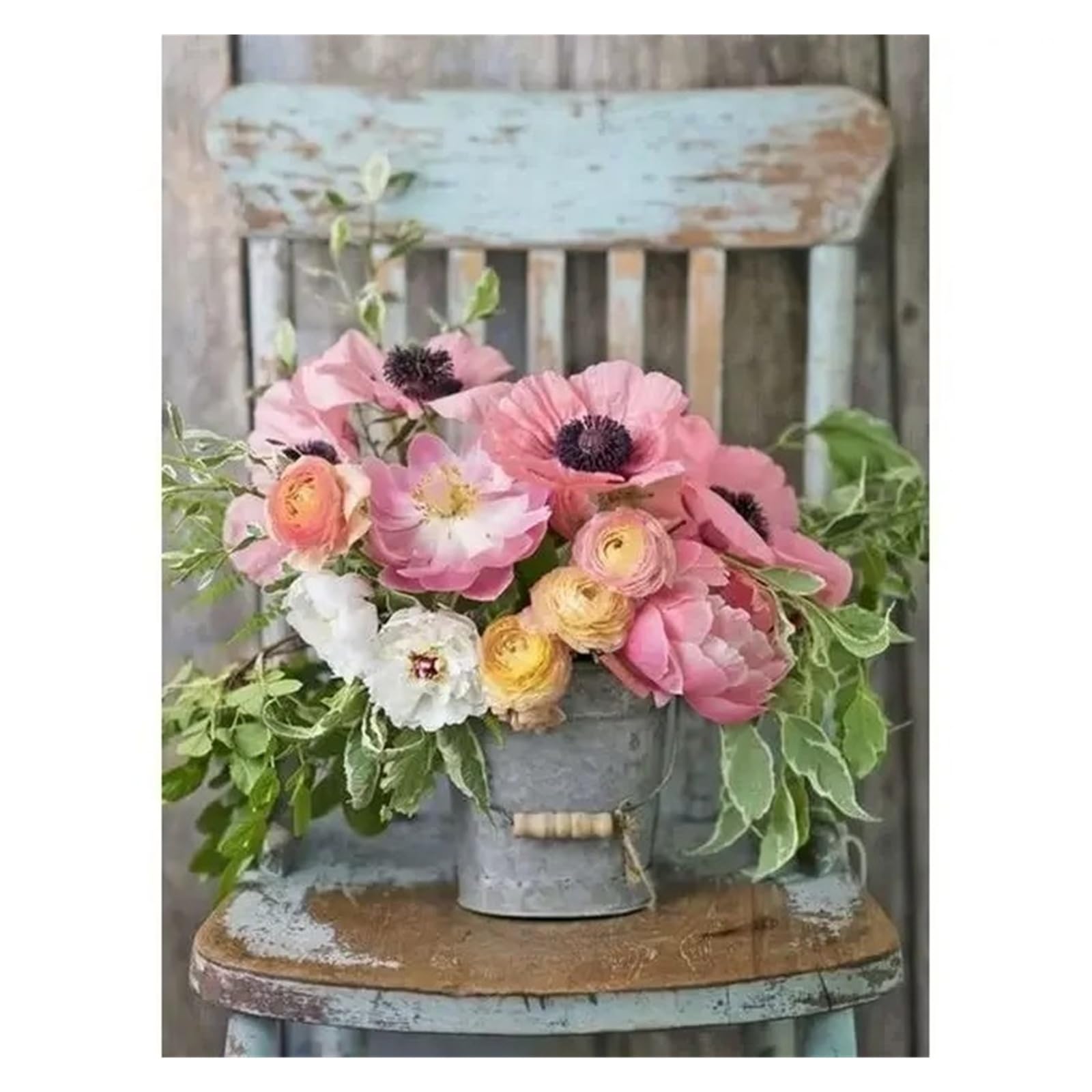 Xenite Q Wall Art Canvas Prints Pink Peony Flowers Paintings Posters Pot Culture Plants Posters And Prints Nordic Pastoral Canvas Wall Art Decor Picture Room(,50X70cm)