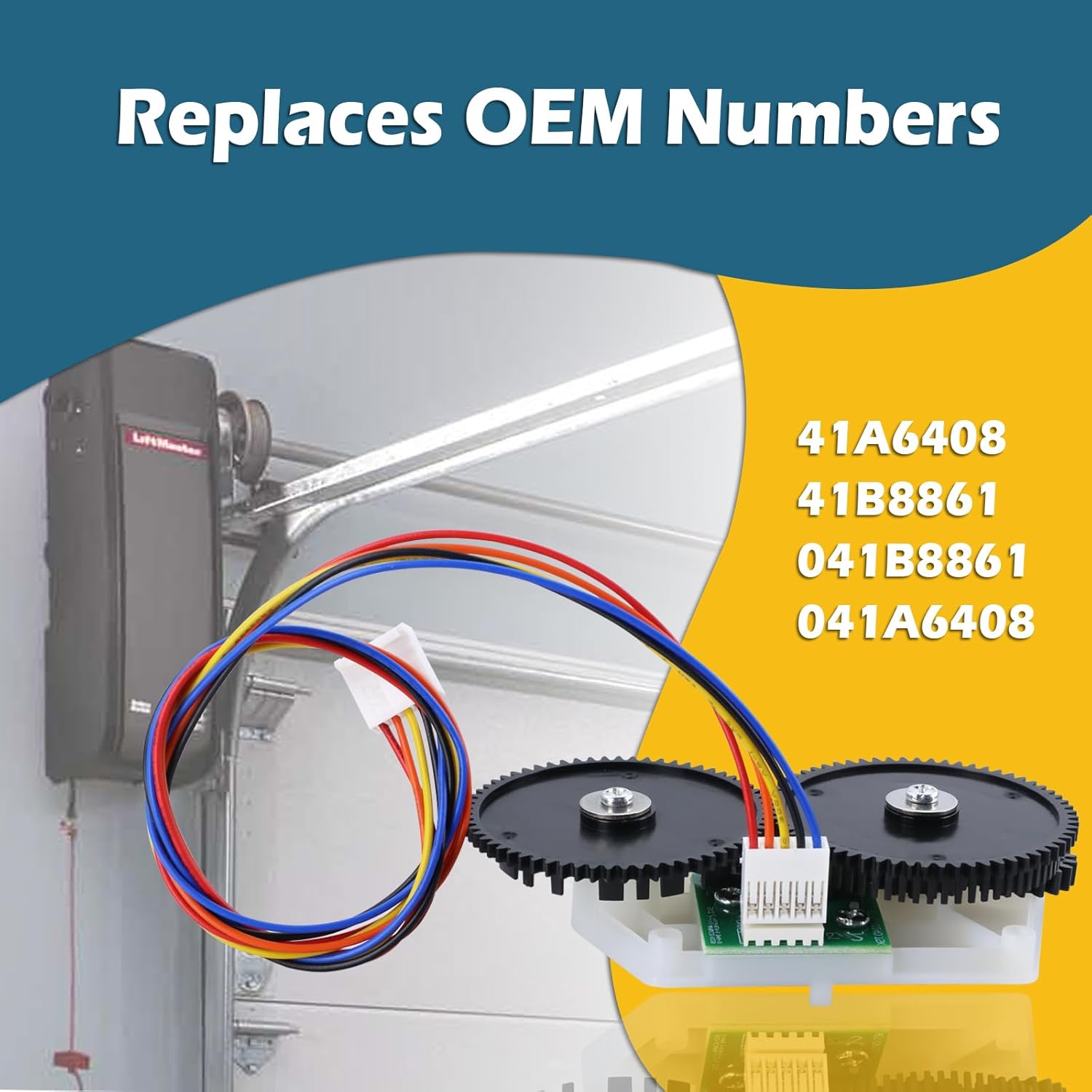 41A6408 Travel Module Encoder Kit with Wire Harness Compatible with 3800P 3800PLD 8500W DDO8900 LiftMaster Wall Mounted Garage Door Openers, Absolute Encoder Replaces 041B8861 41B8861 041A6408