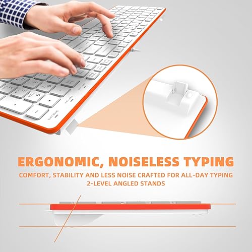 Miniatura 7 de Teclado USB con cable, cómodas teclas de chocolate silenciosas, teclado de computadora ultradelgado duradero con cable (QWERTY) para PC, Windows