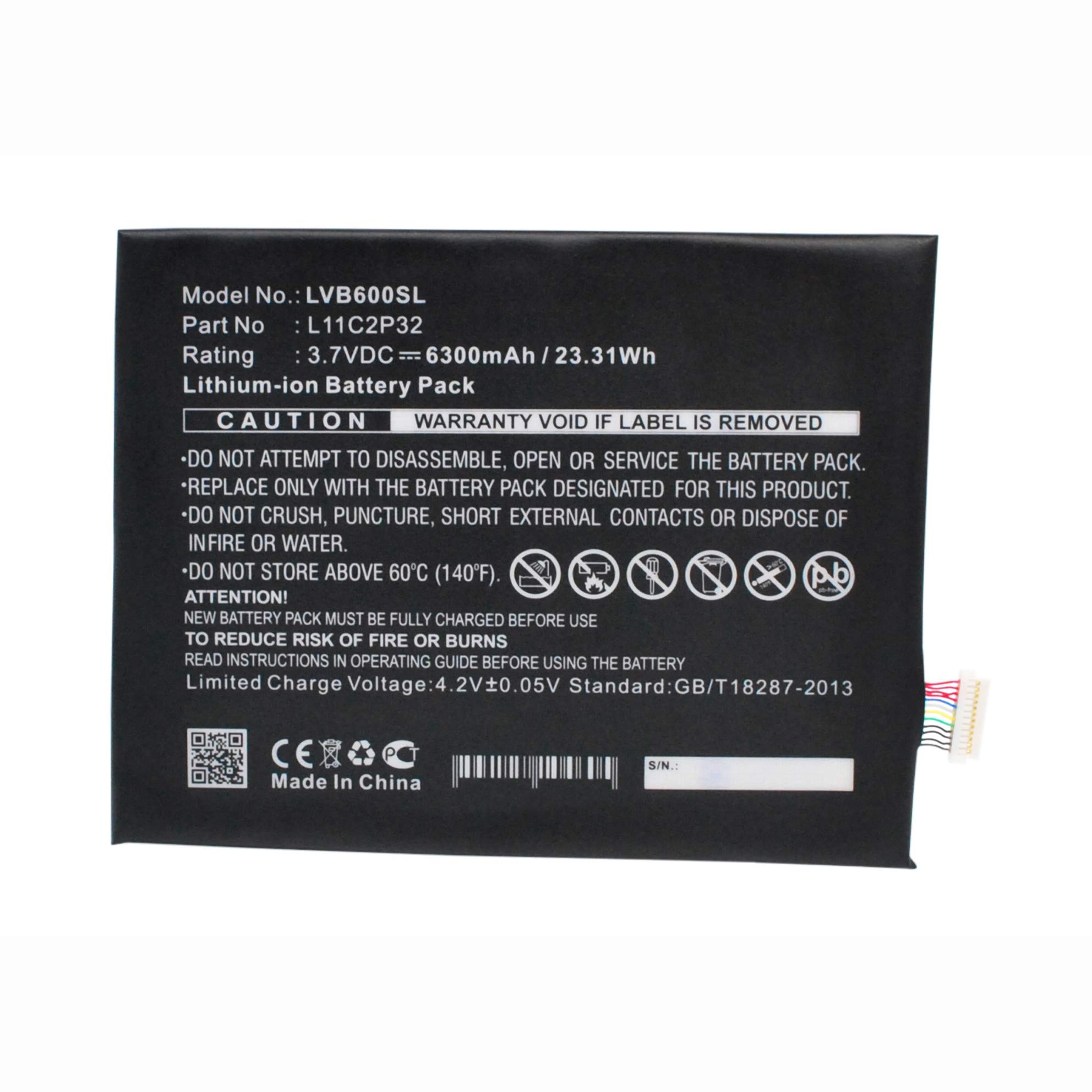 Batteria Sostitutiva Per Lenovo IdeaPad A7600-F - 6300mAh, 3,7V, Li-Polymer - 2