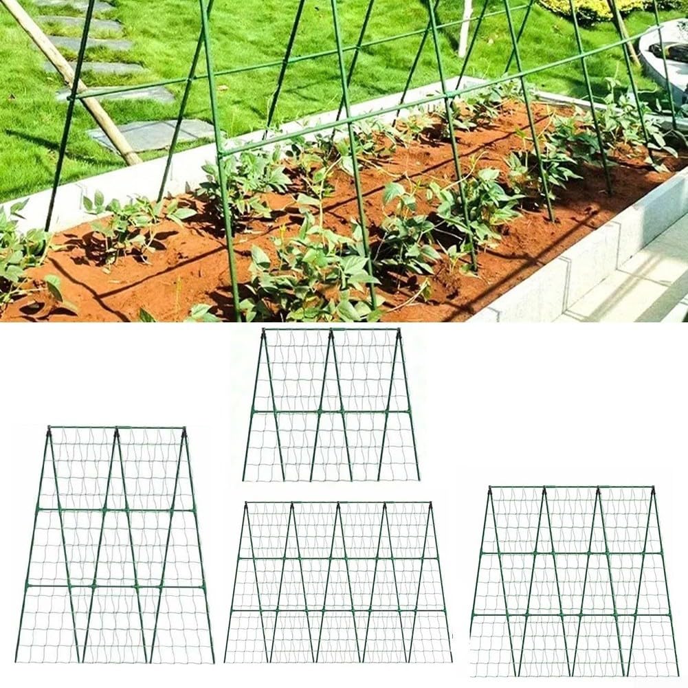 Gurken-Rankhilfe wetterfest, flexibel, 120 x 160 cm, Kletterpflanzenstütze für Tomaten, Erbsen, Bohnen und Gurken, langlebiges Gartensystem für den Außenbereich