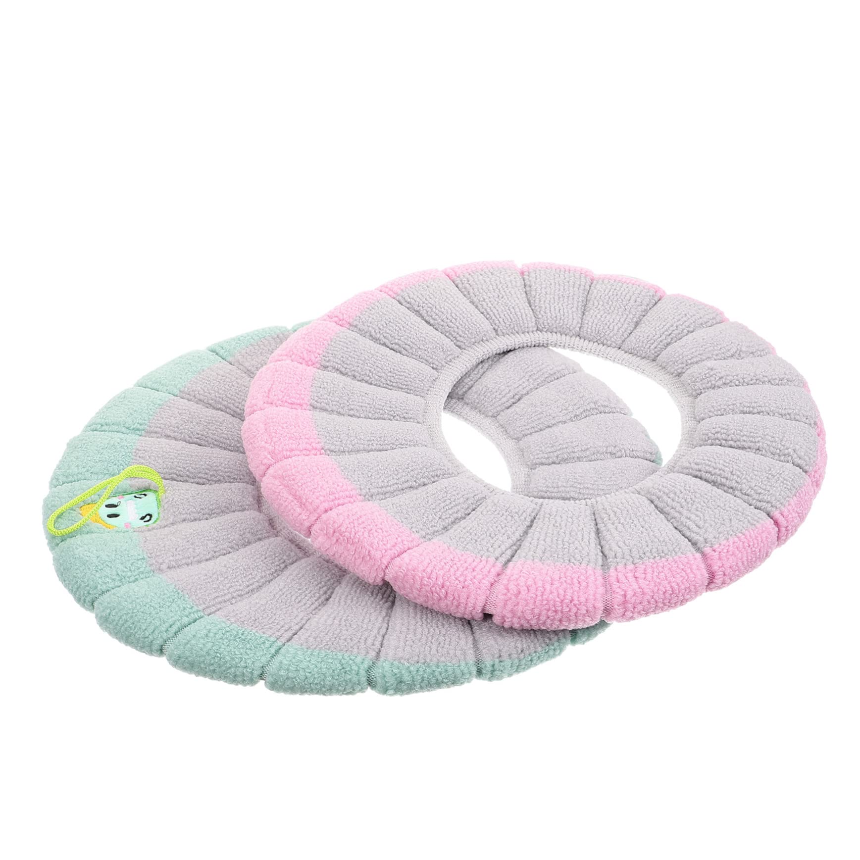 STOBAZA 2pcs Warm Toilet Seat Toilet Seat Cushion Pads Household Toilet Mat Bathroom Toilet Seat Cushion Toilet Bowl Seat Cover Bathroom Toilet Mat Gradient Color Toilet Pad Polyester