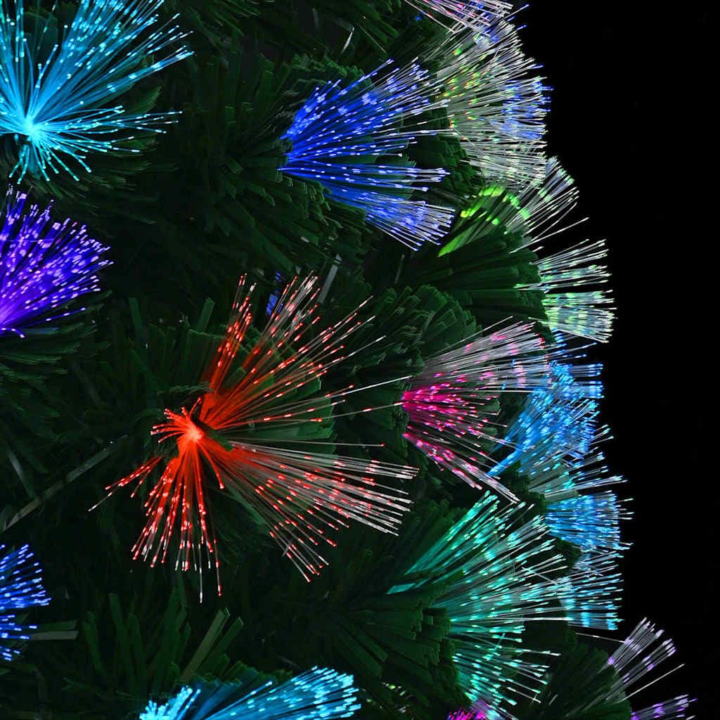 Künstlicher Weihnachtsbaum 120 cm Grün, PVC, Art Deco Design, Mehrfarbige LED-Lichter, Für Innen- & Außenbereich, USB-Stromquelle, 60 x 60 x 120 cm
