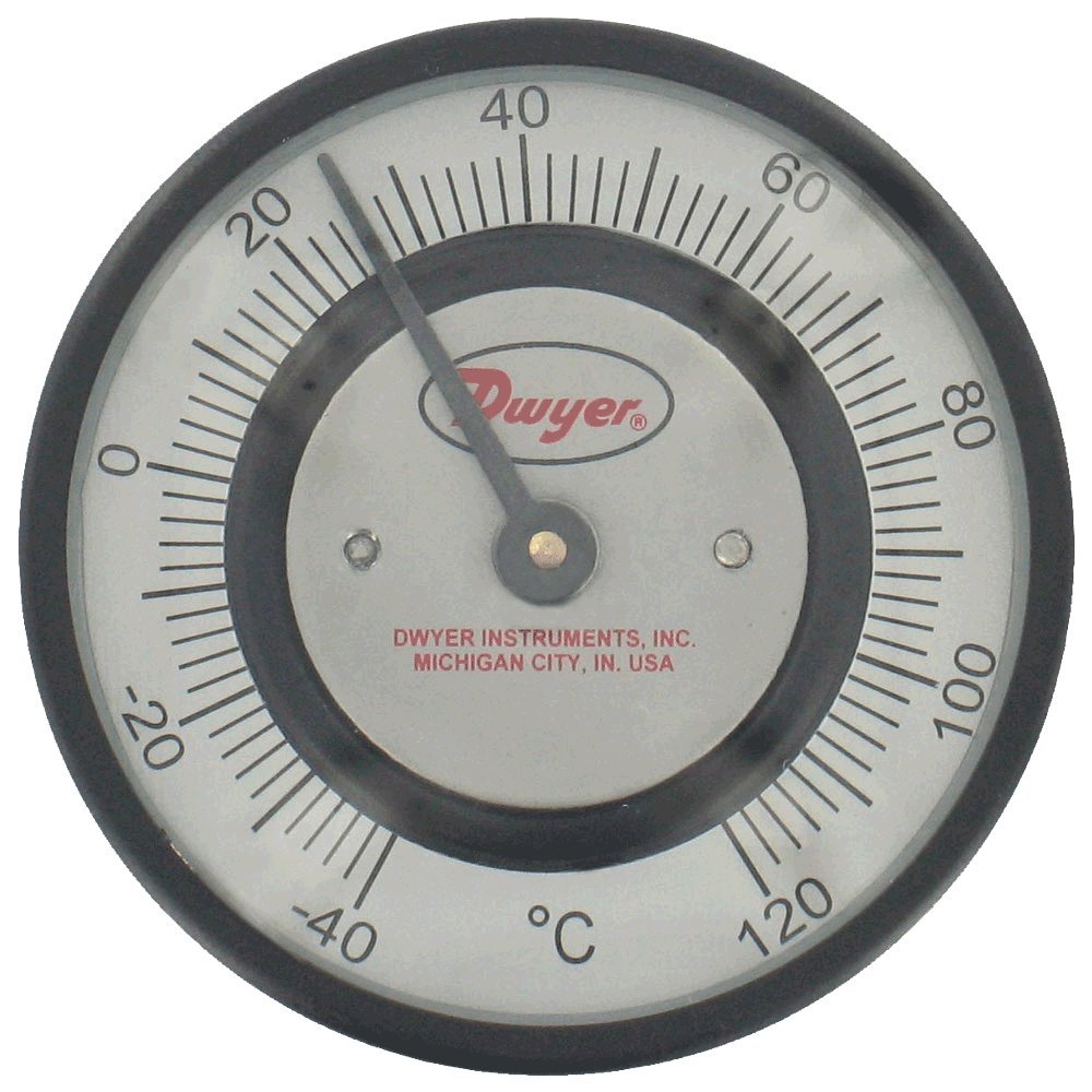 Dwyer® Pipe-Mount Bimetal Surface Thermometer, STC161, 70 to 370°F, 3/4