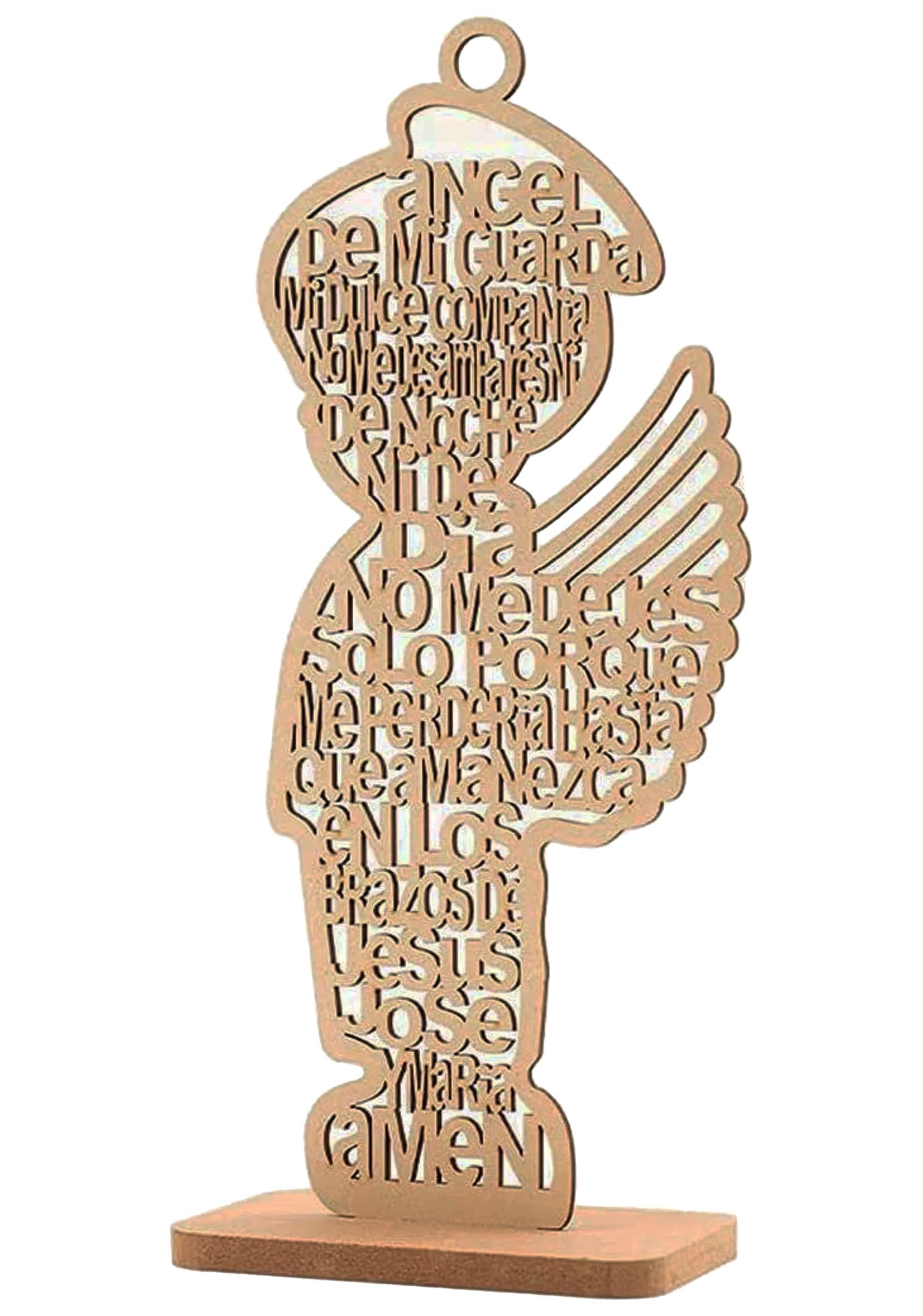 12 Guardian Angel Wings 12 inches Wood with Stand Laser Cutout Centerpiece First Communion Quinceañera Christening