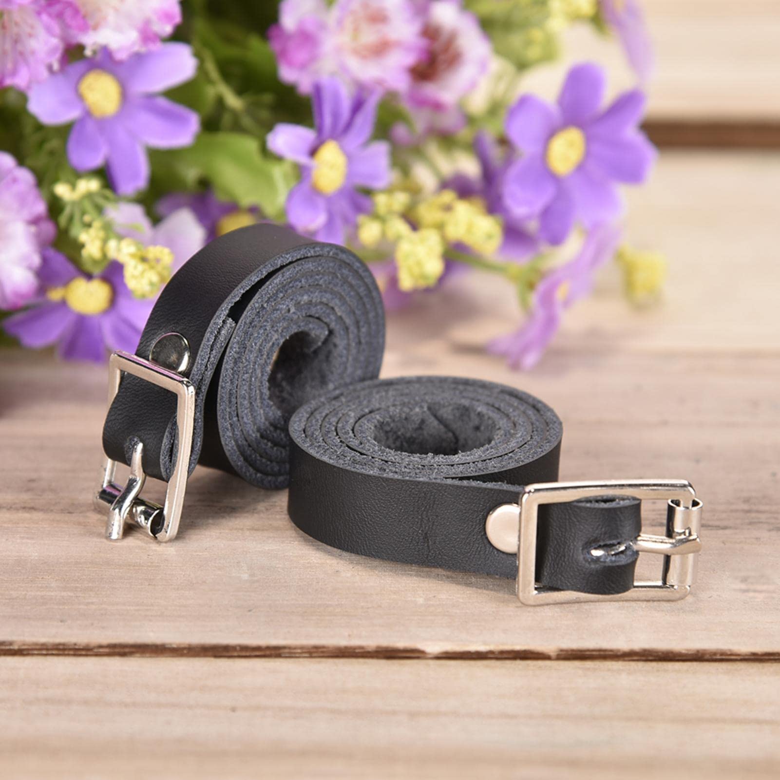 Keptfeet Cinghia dello sperone | Cintura con sperone Inglese con Fibbia in Metallo Regolabile - Western Uomo Donna Cinghie per Stivali Latigo Stivale in Pelle Speroni per Equitazione