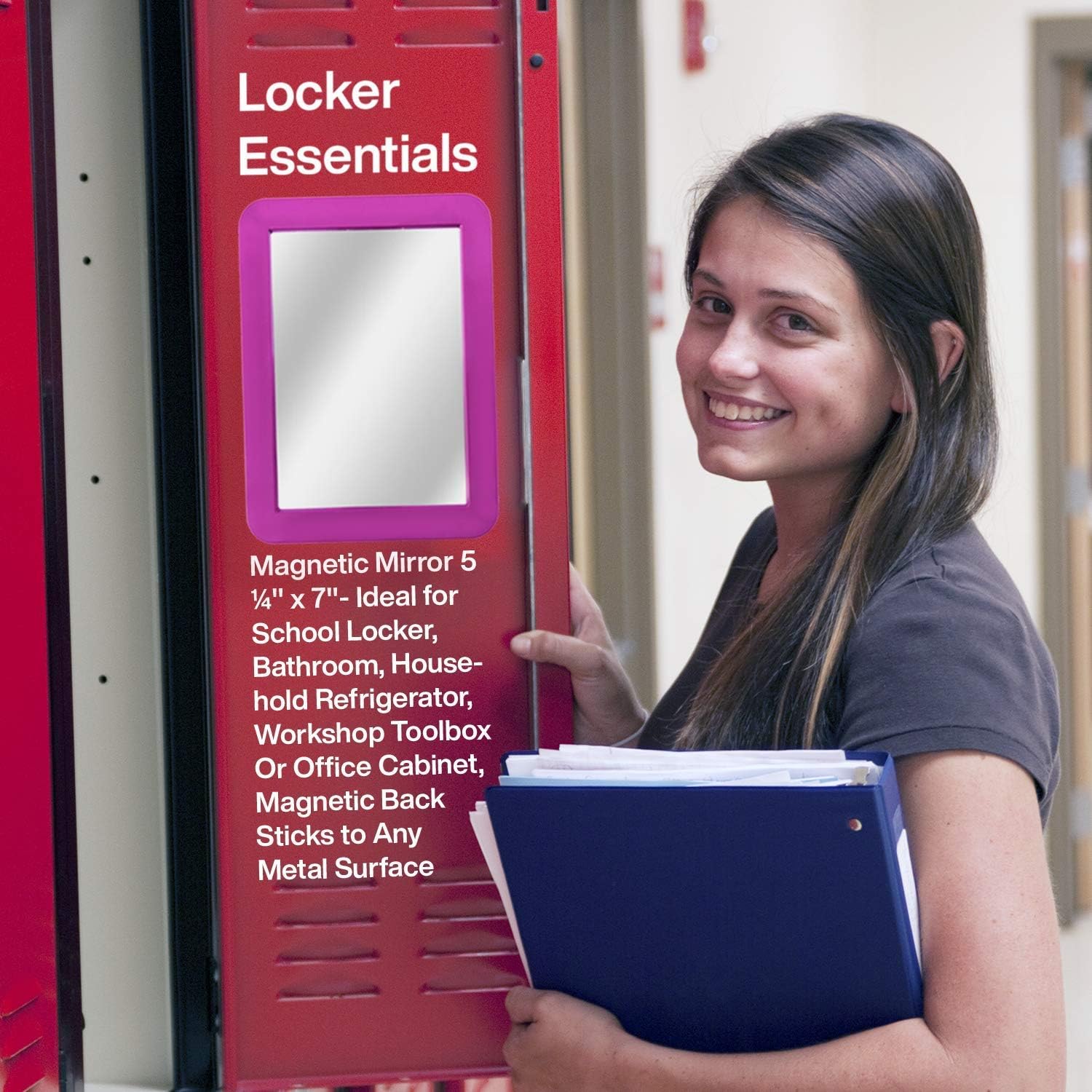 Black Friday 🔥 Boxgear Magnetic Locker Mirror - 5 x 7- for School Locker, Bathroom, Household Refrigerator, Locker Accessory, Workshop Toolbox or Office Cabinet Black Friday - 50% OFF Boxgear Magnetic Locker Mirror - 5 x 7- for School Locker, Bathroom, Household Refrigerator, Locker Accessory, Workshop Toolbox or Office Cabinet