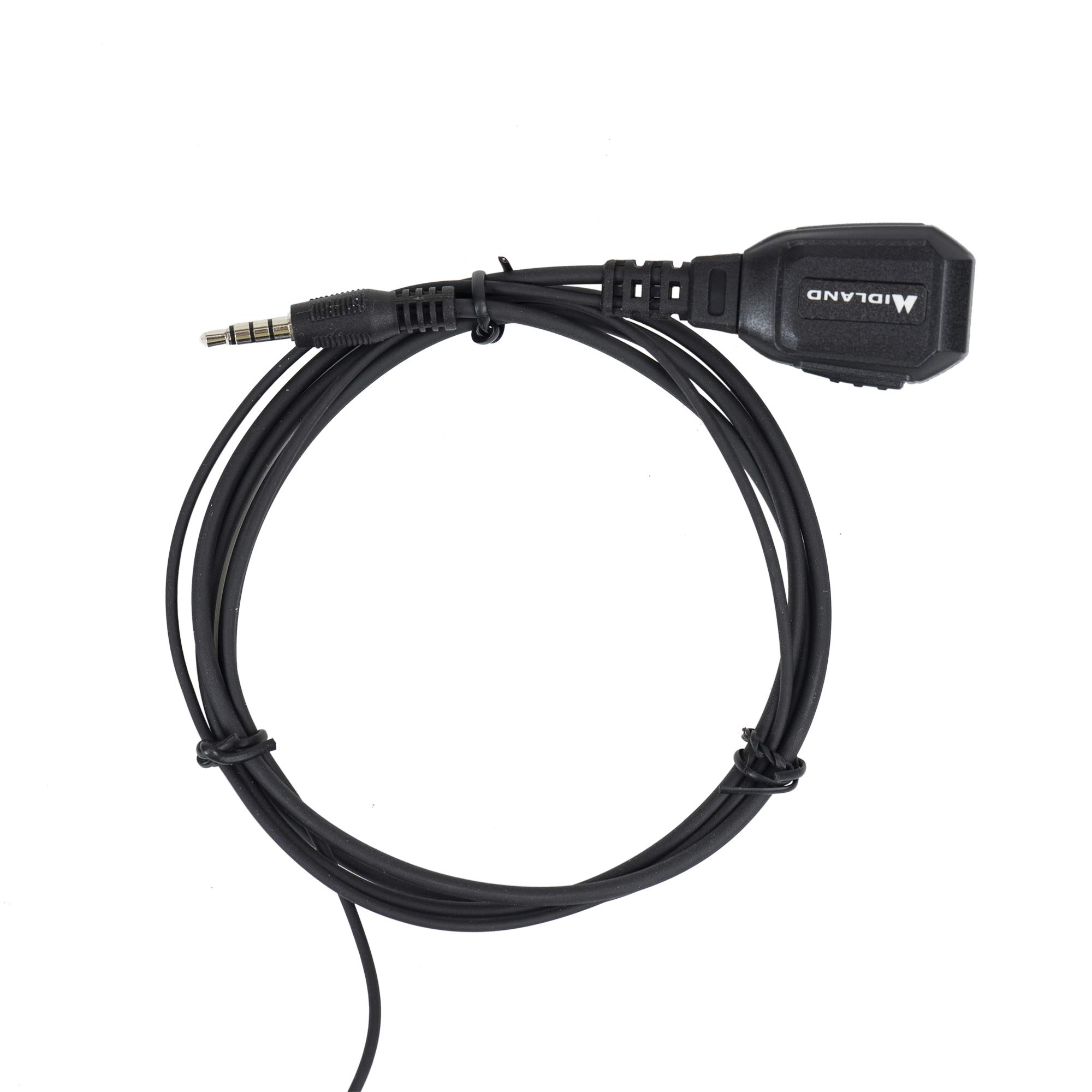 Midland MA31 777PRO Microfono Auricolare Pneumatico PTT 1 Pin 3,5mm Cavo Silicone Trasparente