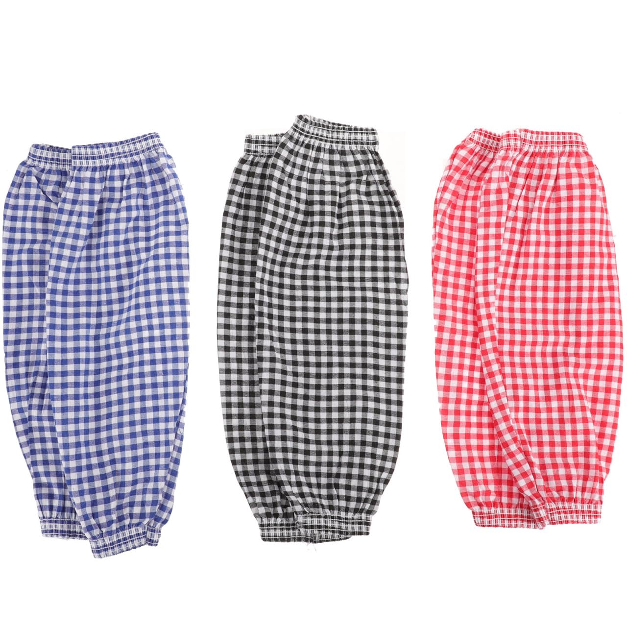 ifundom 3 pares de mangas a cuadros resistentes a las manchas, mangas de brazo de carnicero, fundas de brazo de cocina, fundas para el hogar, sobremangas; fundas para lavar sobre las mangas de las
