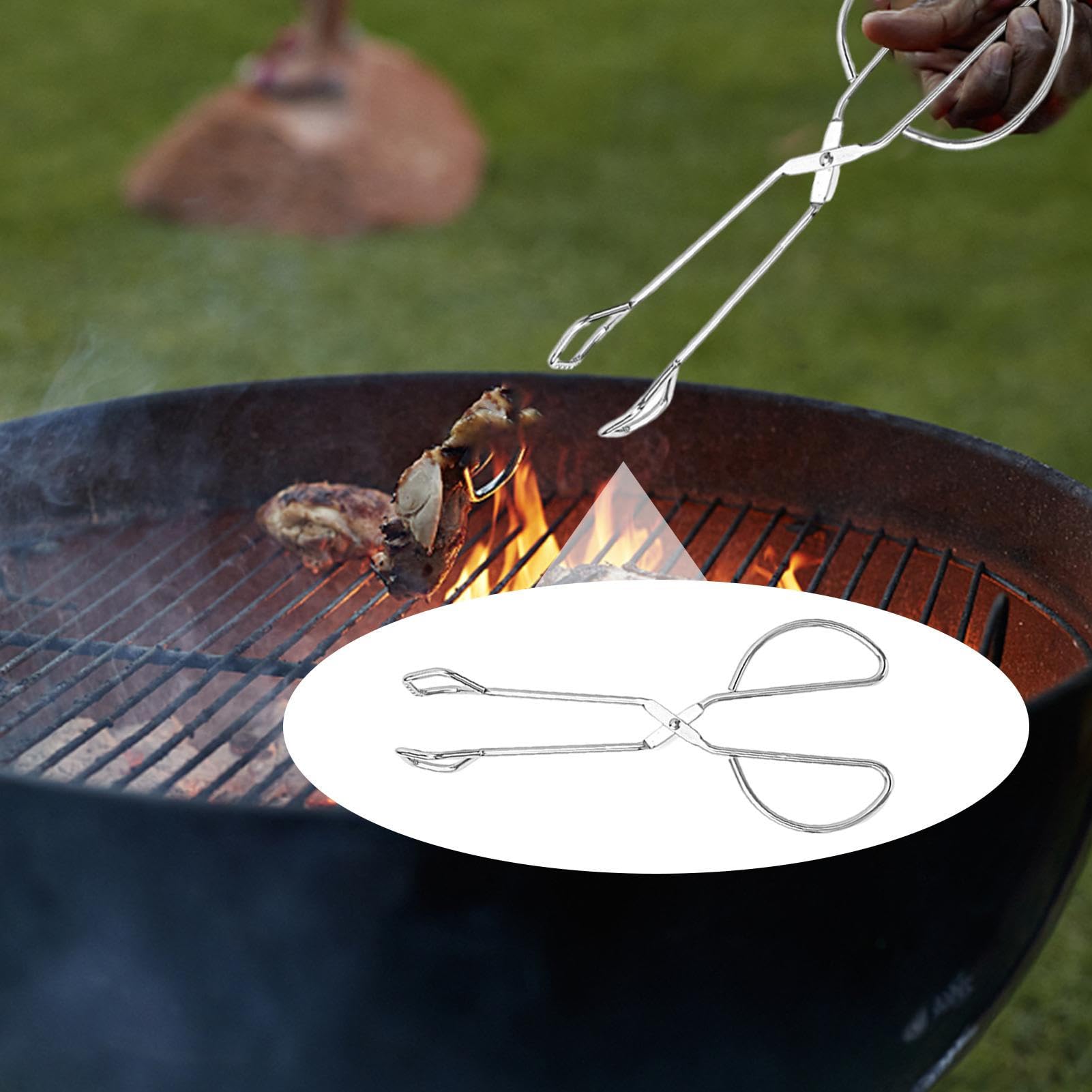 Pince de barbecue en acier inoxydable pour barbecue, pour jardin, pique-nique, camping, restaurant, hôtel, barbecue