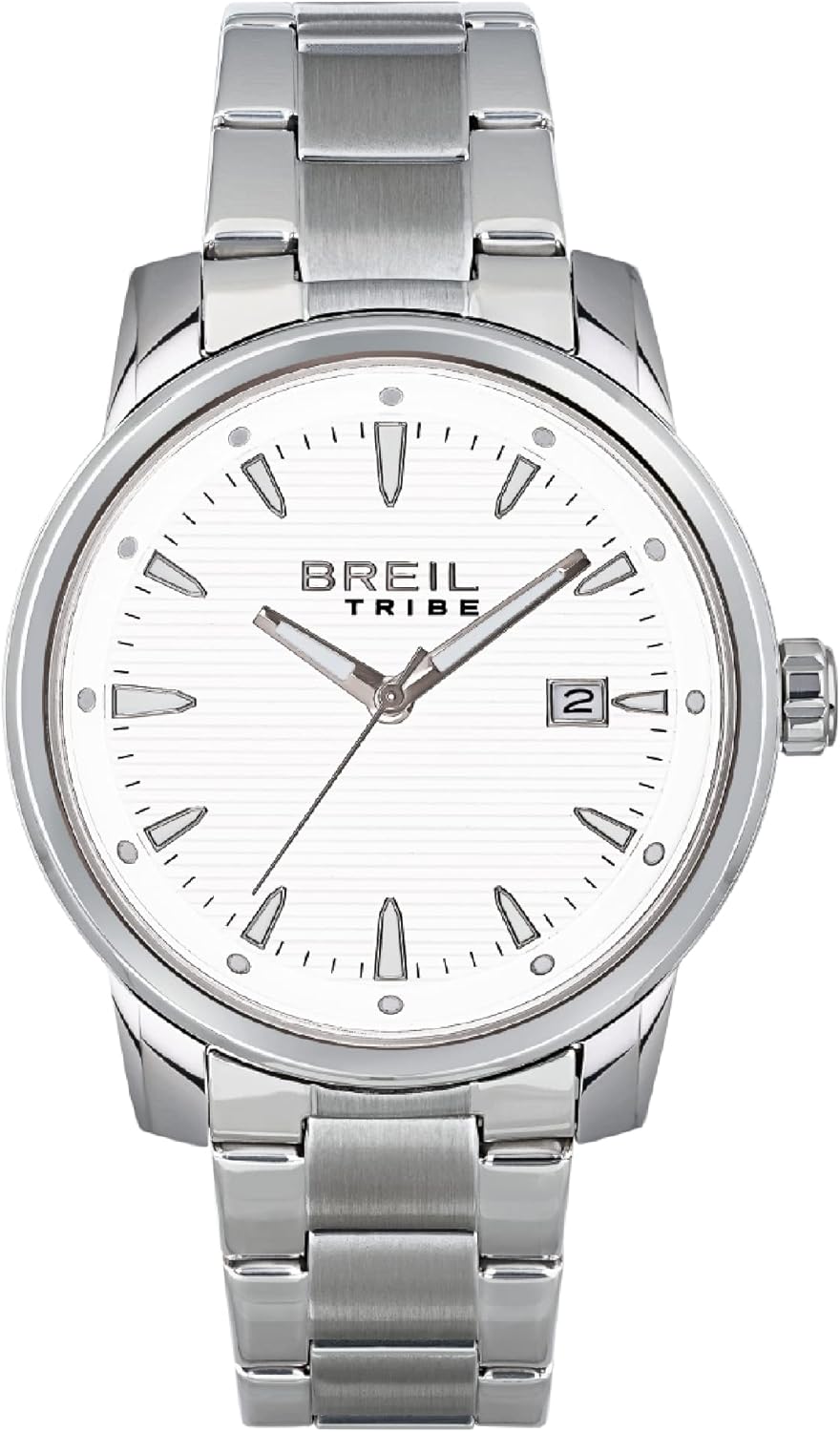 Breil Orologio UOMO CALIBER quadrante MONO-COLORE BIANCO movimento SOLO TEMPO - 3H QUARZO e BRACCIALE ACCIAIO ARGENTO EW0646