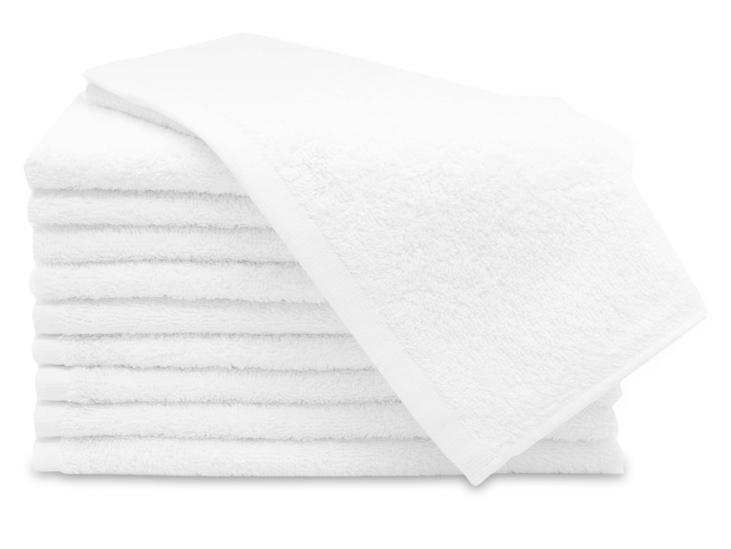 ZOLLNER 10 asciugamani per ospiti - piccole lavette morbide in 30x50 cm - lavabili a 60°C - cotone - bianco - qualità alberghiera - certificat - Oeko Tex®