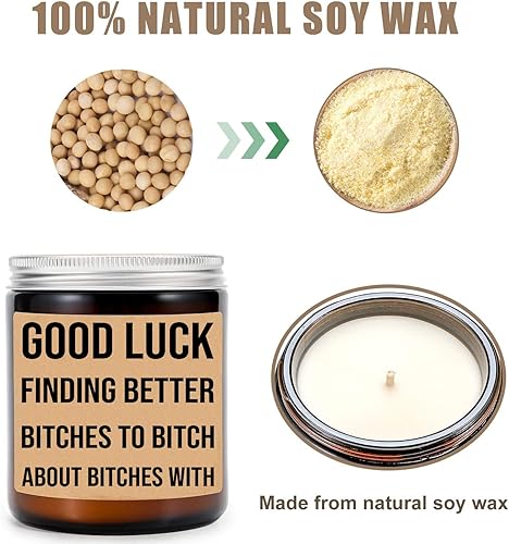 Miniatura 3 de Vela Good Luck Finding Better Bitches - Regalo de despedida para un amigo - Regalo divertido para compañero de trabajo - Regalo para mejor amigo -