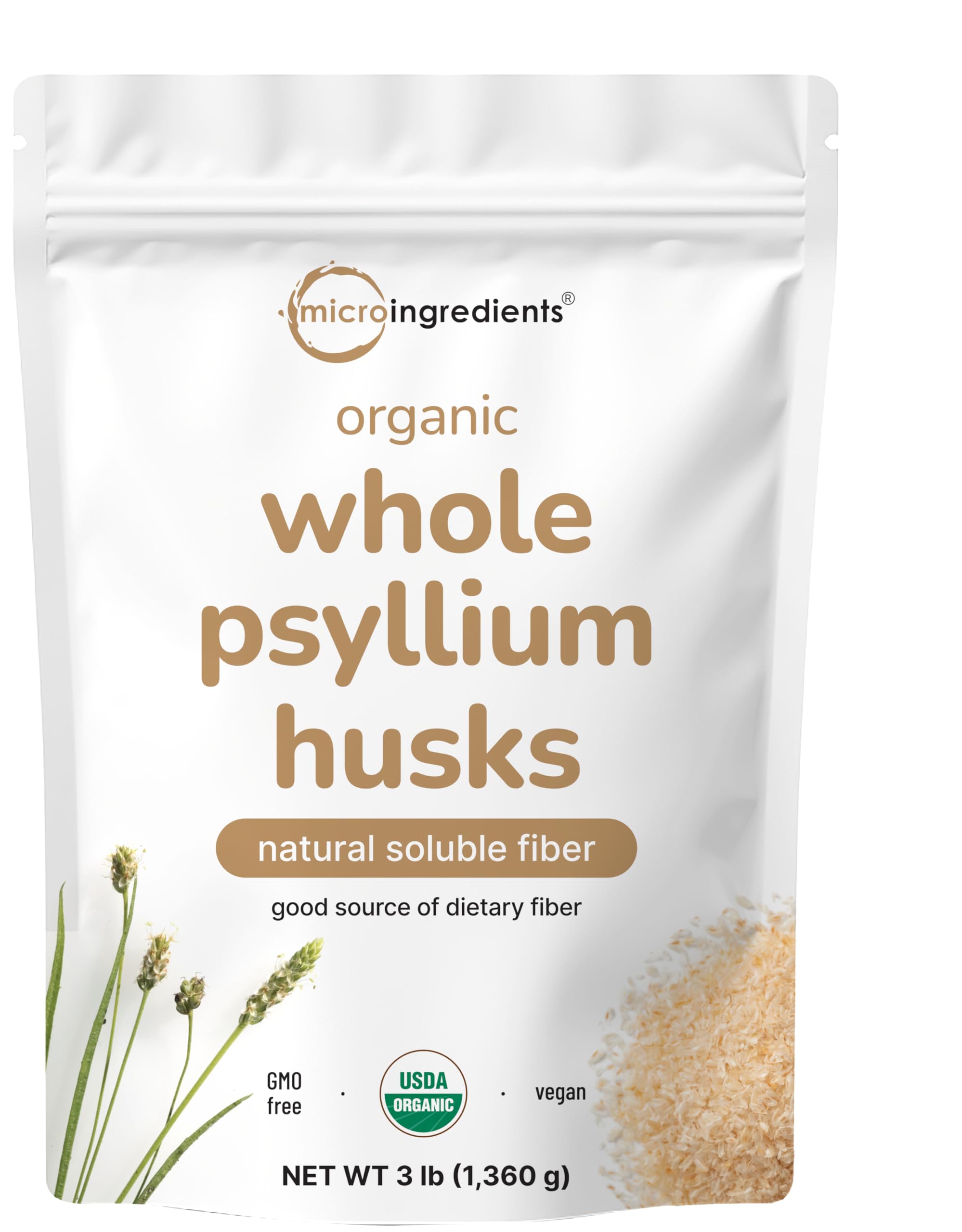 Micro Ingredients Organic Whole Psyllium Husks