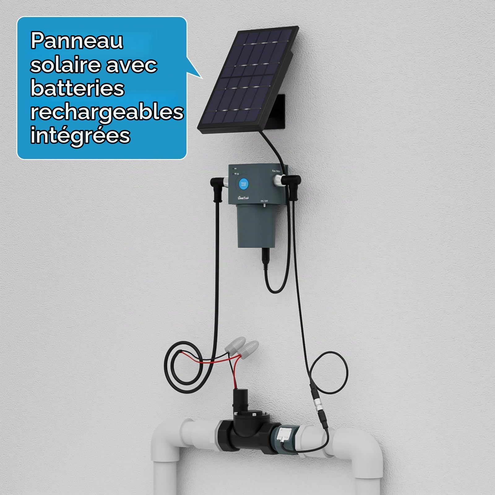 LinkTap ValveLinker Convertisseur DC avec Manchon Étanche, 9-24V à 9V | Uniquement pour LinkTap ValveLinker, Convertit une entrée DC 9-24V en sortie DC 9V, pour solaire, adaptateurs AC/DC