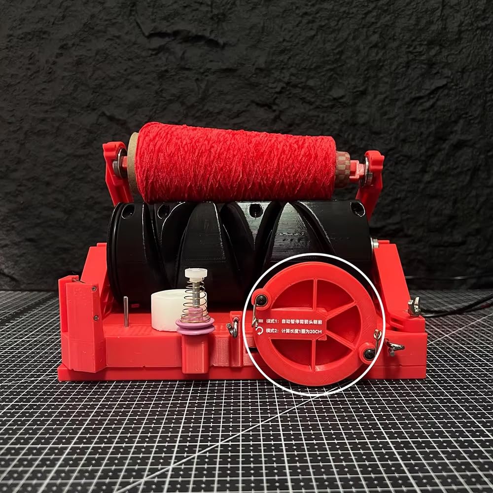 Toplionace Tragbarer Elektrischer Mini Garnwickler mit Längenberechnung und Gewichtserkennung für Den Tisch.