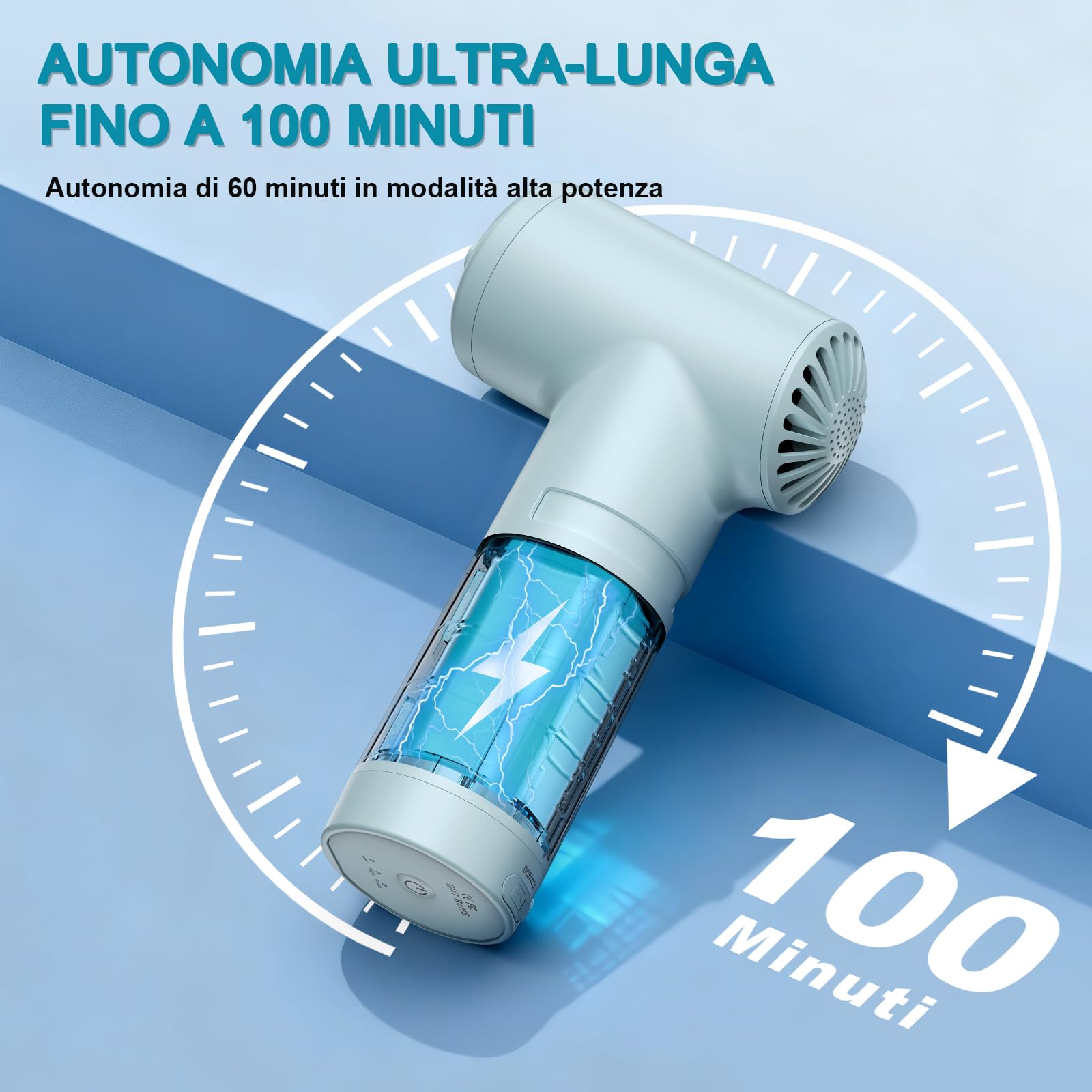 Getto Spa per Vasca da Bagno Fornisce Un'intensità di Massaggio di 65 kPa, 2 Modalità - Bolle e Getto Ricaricabile e Portatile senza Fili con Velocità Regolabile, Regalo per Donne (Blu)