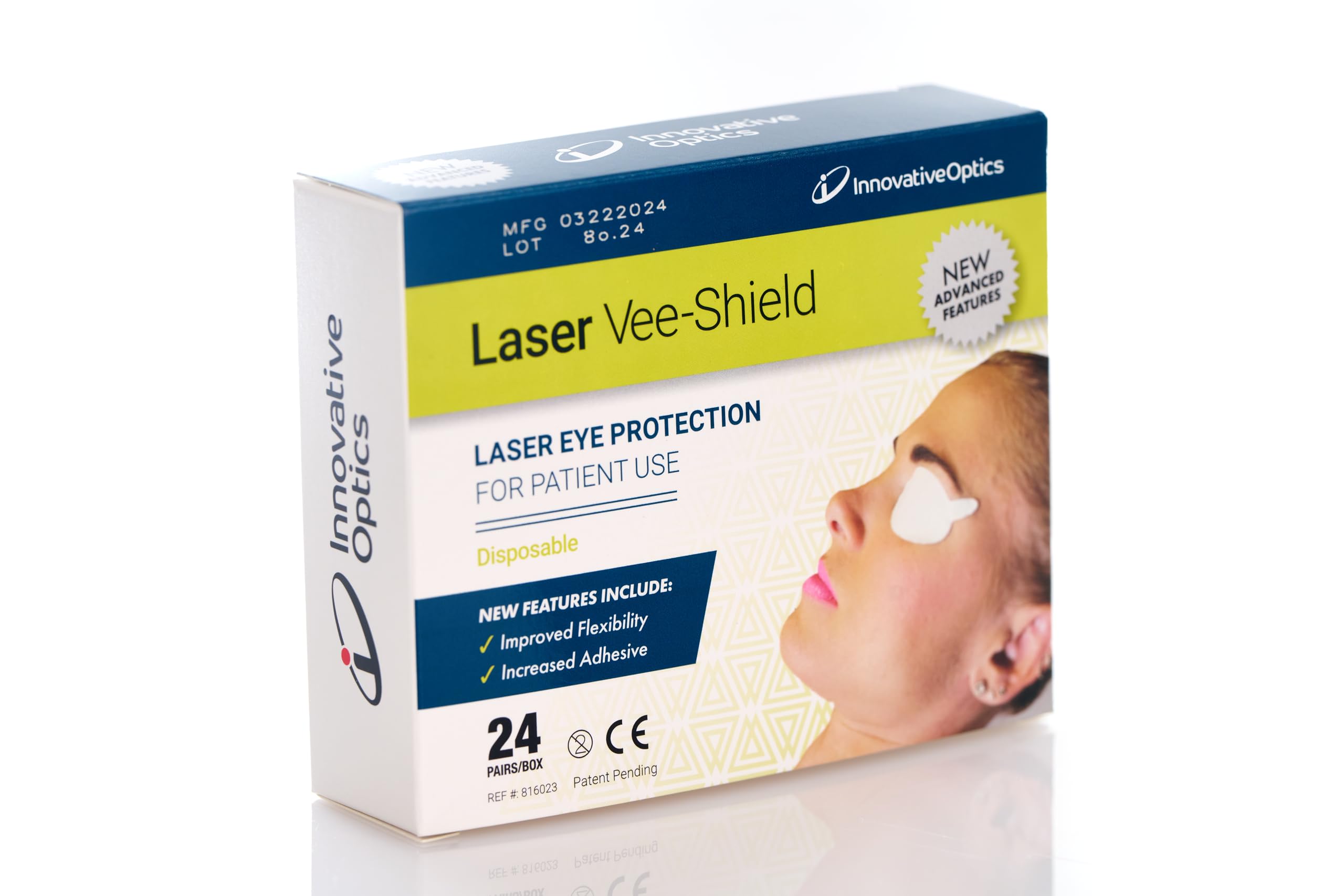 Innovative Optics Laser Eye Shields: Advanced Disposable Vee-Shields Engineered for Professional Eye Protection - 24 works per Box - Image 2