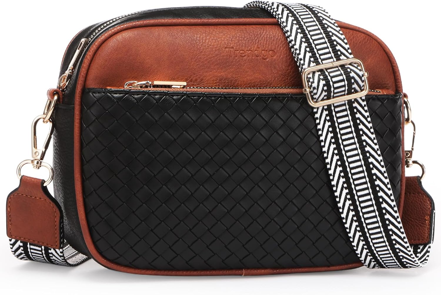 Crossbody Purses for Women Vegan Leather Small Handbags Bags with Detachable Coin Pouch Adjustable Guitar Wide Strap