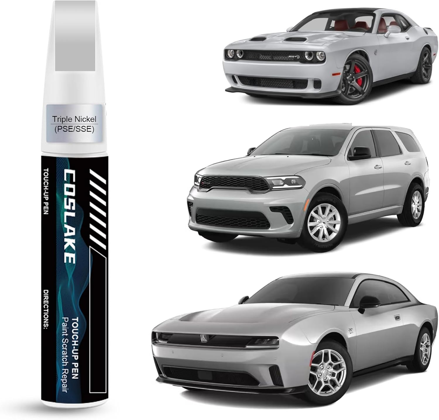 Car Touch Up Paint(Destroyer Gray(PDN)) for Dodge, Car Paint Scratch Repair Kit, Quick & Easy Solution to Repair, 2 in 1 Scratch Remover Pen with 2PCS Disposable Micro Applicators
