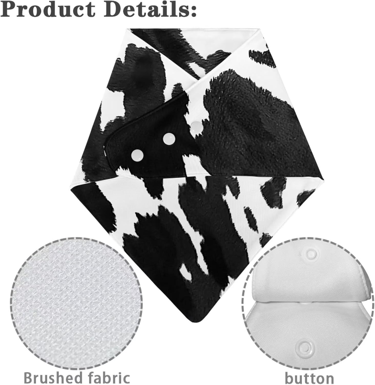 Adult Drool Bandana Bibs Soft Absorbent Drooling Snap Bibs Saliva Towel Triangle Bib for Men Women Teens Elderly